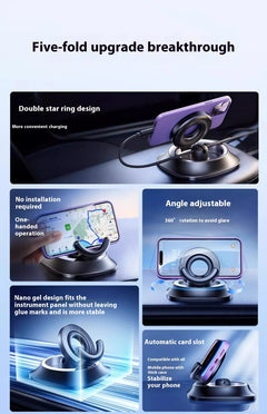Support de téléphone magnétique réglable pour voiture