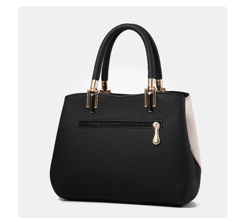 Women's Color Block Shoulder Bag - Stylish Casual Tote - LARUNVIK