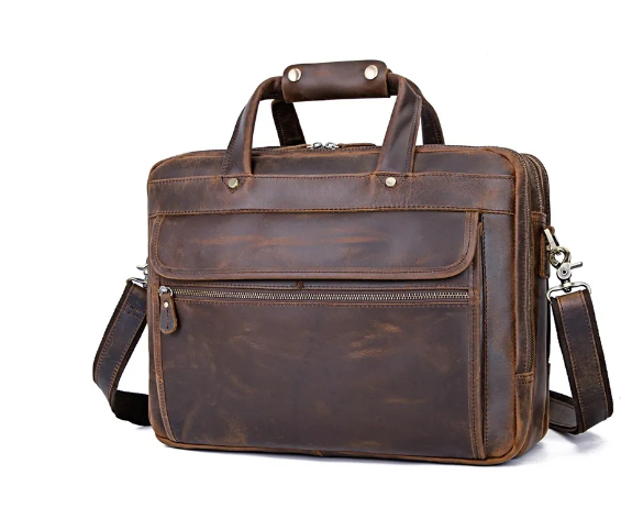 Genuine Leather Executive Briefcase 15.6" (One Piece) - LARUNVIK
