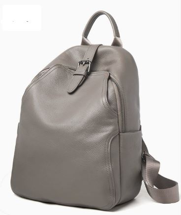 Solid Color Cowhide Backpack for Women - LARUNVIK