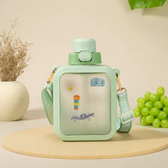 Kawaii Leak-Proof Water Bottle with Straw and Strap
