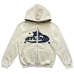 Sweats à capuche zippés imprimés étoiles