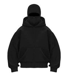 Blouson de baseball zippé à capuche pour homme